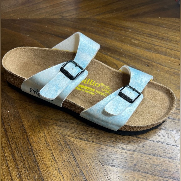 Birkenstock Shoes - Birkenstock Papillio Sydney Sandals Ice Cold Blue Leather Women’s 8 Cork Footbed